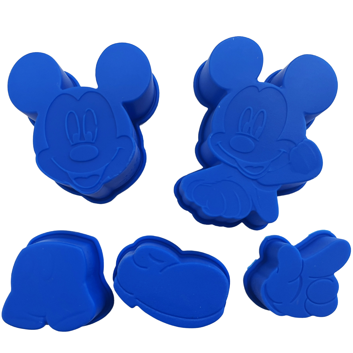 Set de 5 moules en silicone Bleu Disney Mickey Mouse