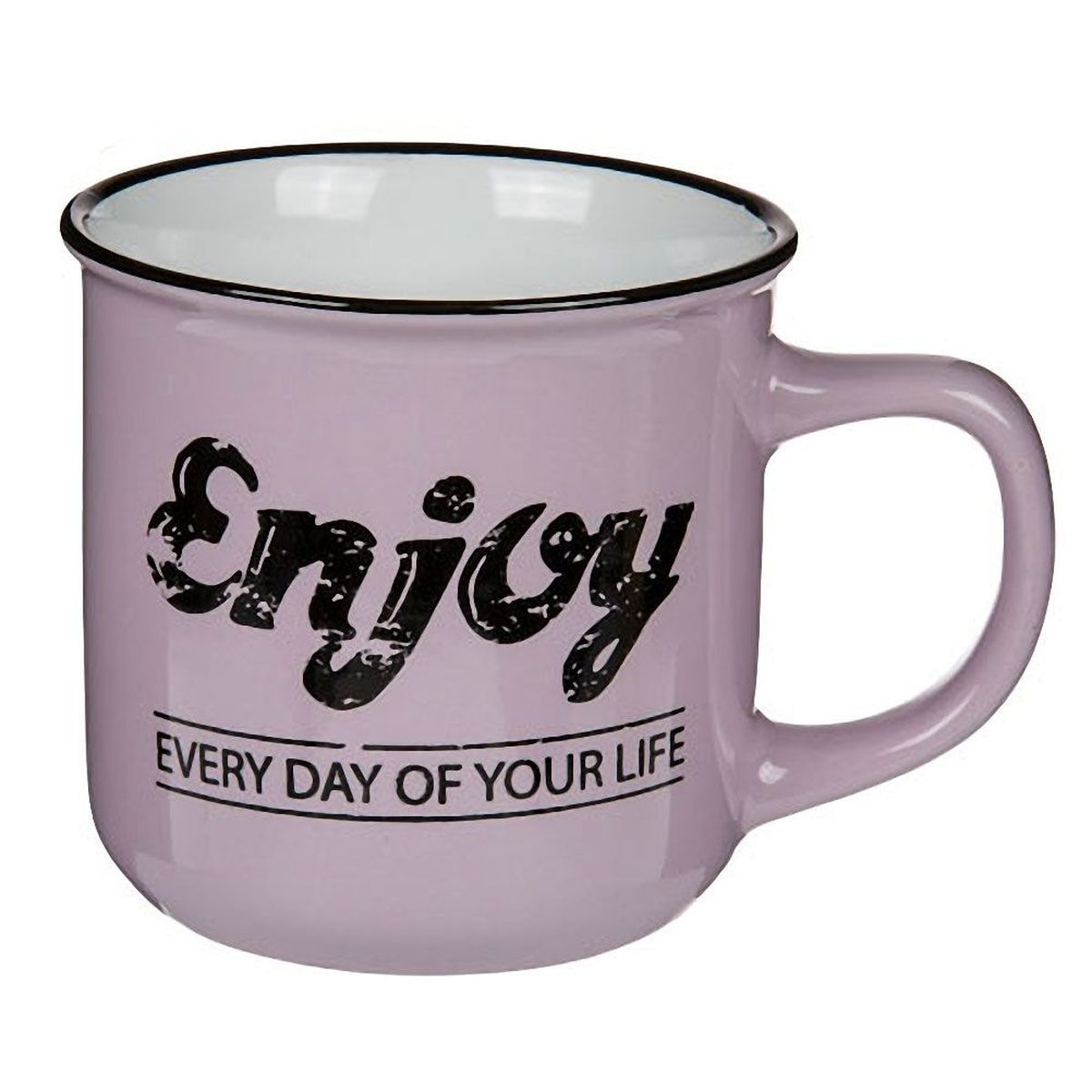 Mug Rtro Enjoy your life cramique parme