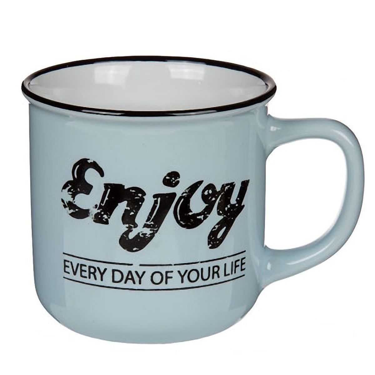 Mug Rtro Enjoy your life cramique ciel