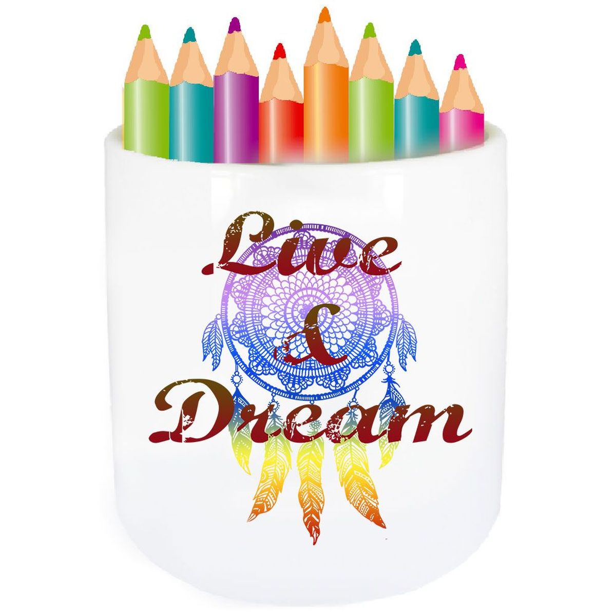 Pot  crayon Live & Dream par Cbkreation
