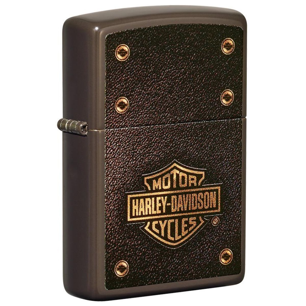 Briquet Zippo Harley Davidson Marron Logo