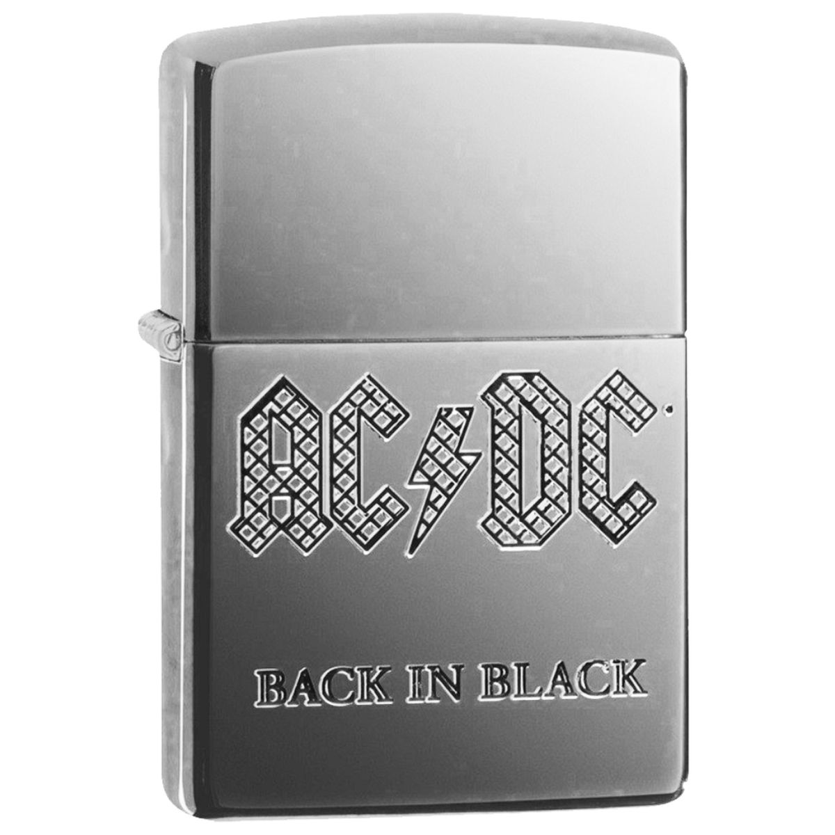 Briquet Zippo grav ACDC - Back is Black