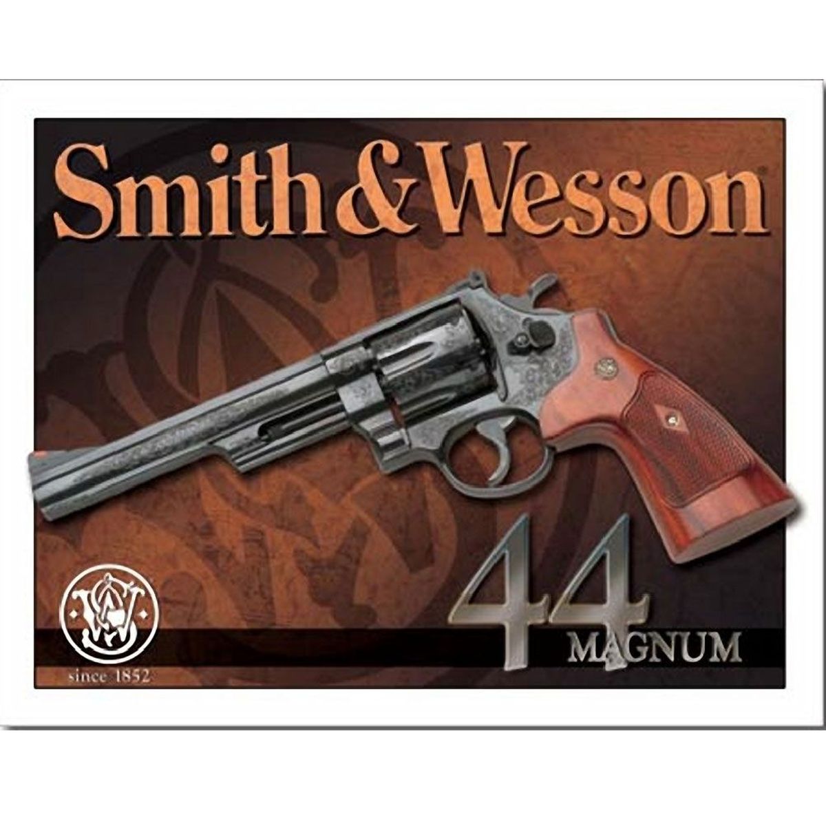 Plaque Dcorative Smith and Wesson en mtal 40.5 x 31.5 cm