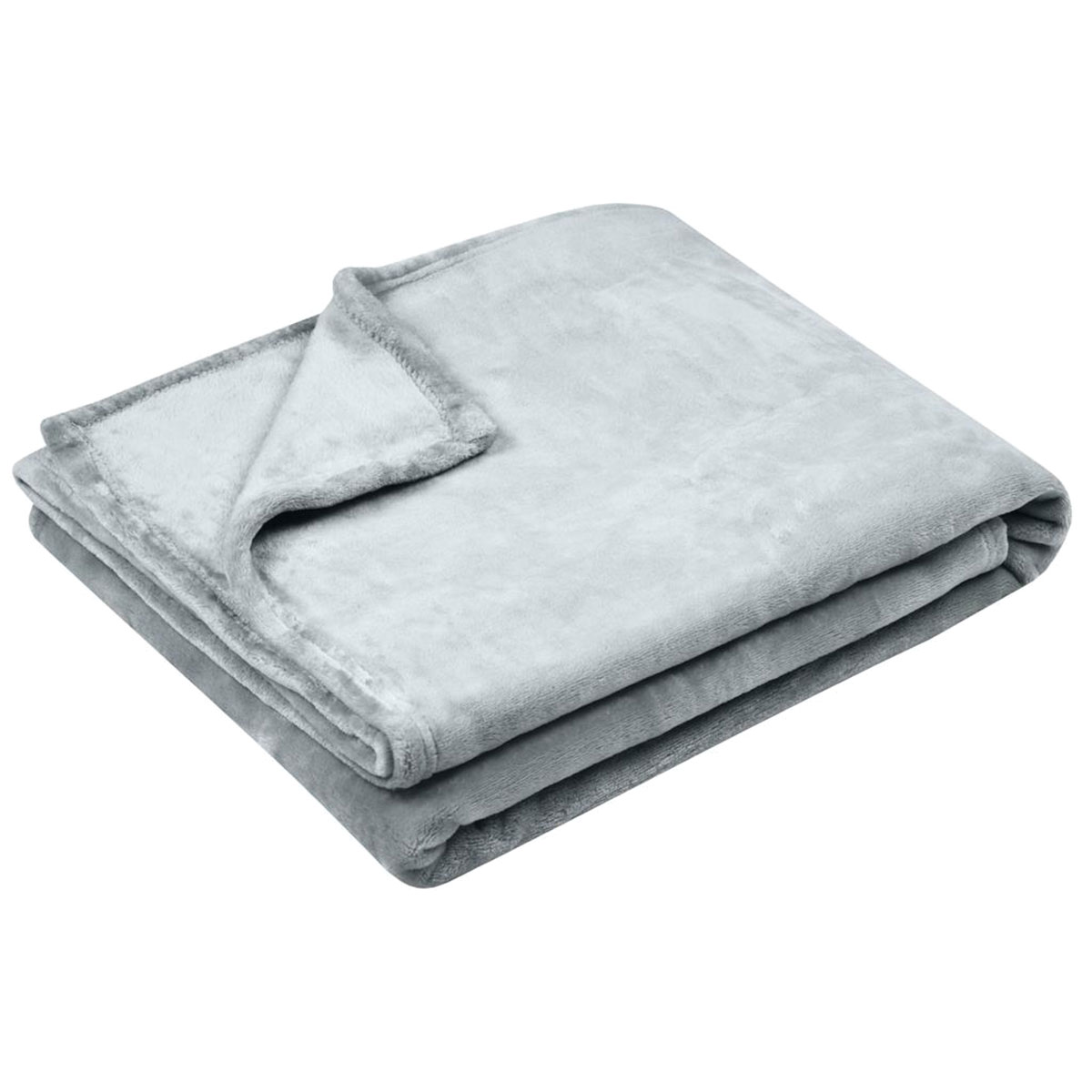 Plaid polaire doudou gris perle 130 x 160 cm