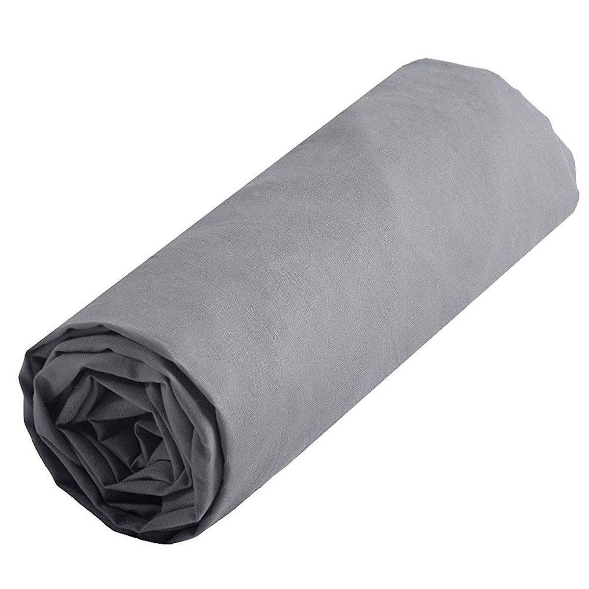 Drap housse Couleur Gris Perle 90 x 190 cm - 57 fils - ALICIA