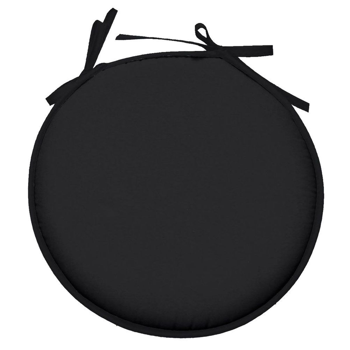 Coussin de chaise Ronde Nelson 40 cm - Noir