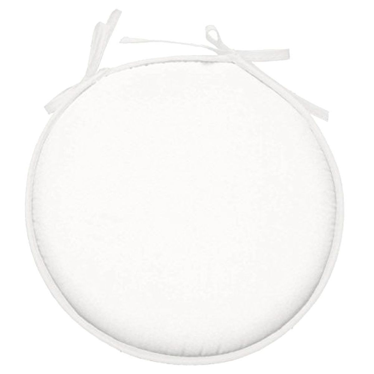 Coussin de chaise Rond Nelson 40 cm - Blanc