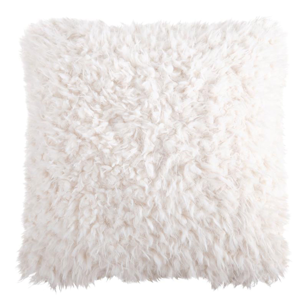 Housse de coussin mouton blanc 40 x 40 cm