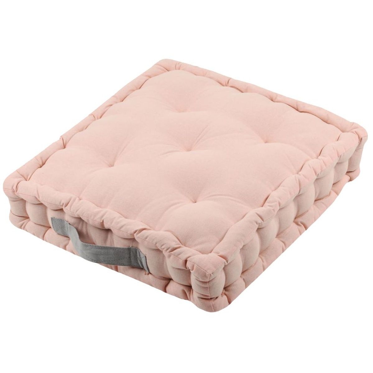 Coussin de sol uni en coton 45 x 45 x 10 cm - Poudre et Souris