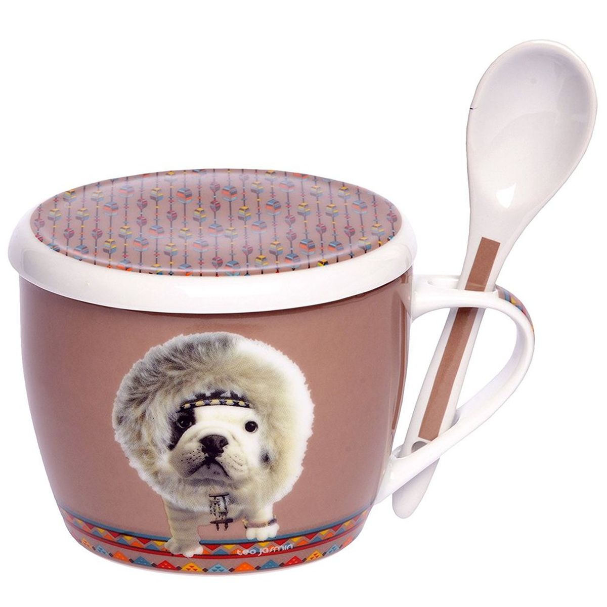 Mug chat 400ml Thé Café 4 modèles + couvercle + cuillère – Bonheur de Chat