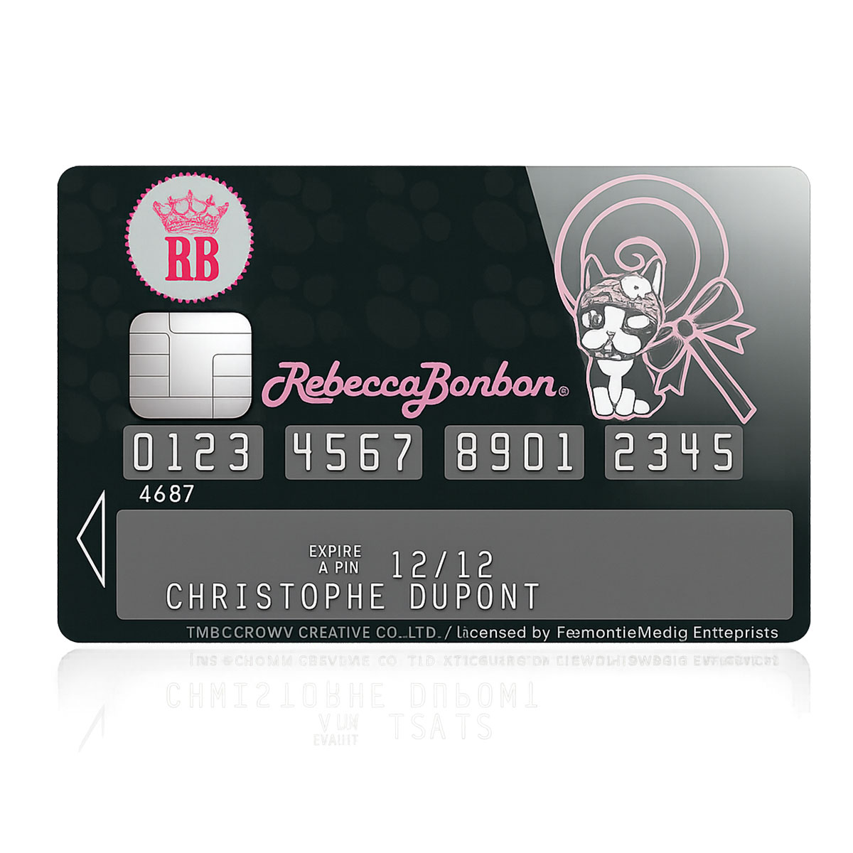 Sticker Carte Bleue Rebecca Bonbon Sucrerie