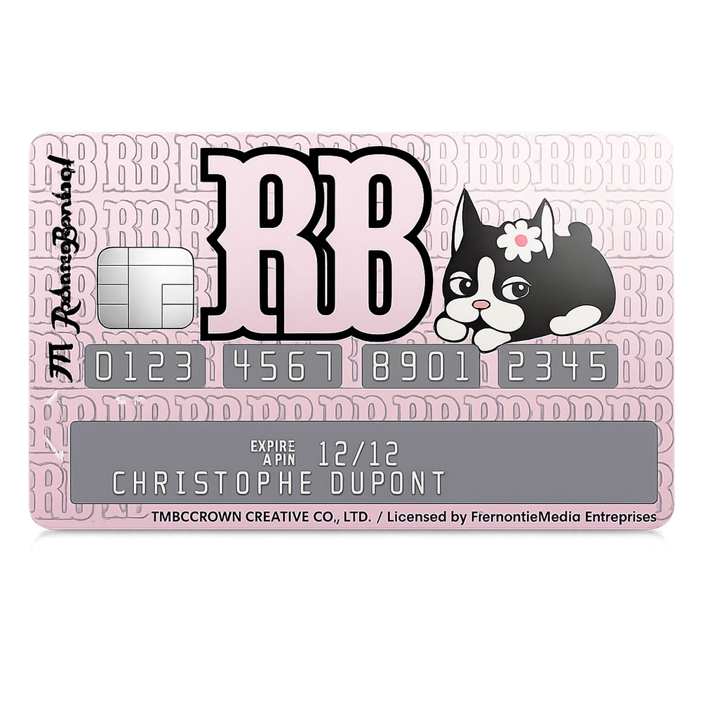 Sticker Carte Bleue Rebecca Bonbon Initiales