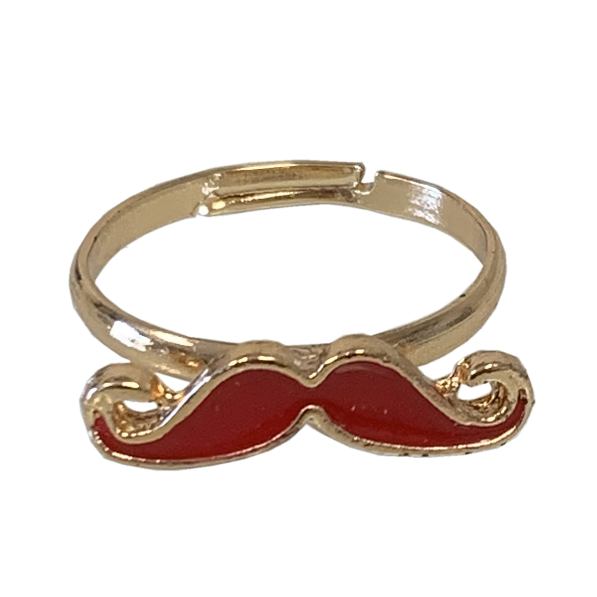 Petite Bague Moustache Rouge