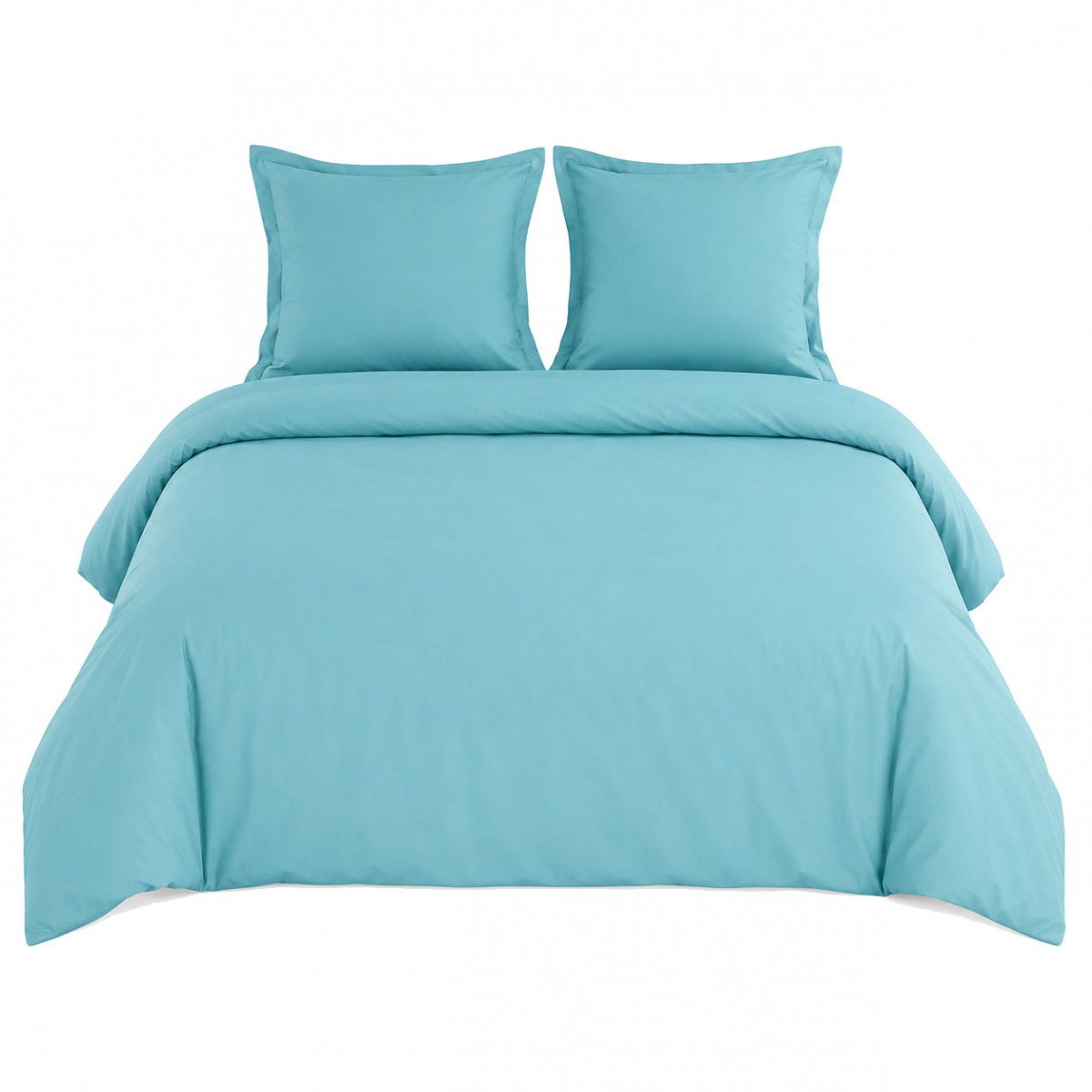 Housse de Couette 80 fils Coton percale 200 x 200 cm - Lagon