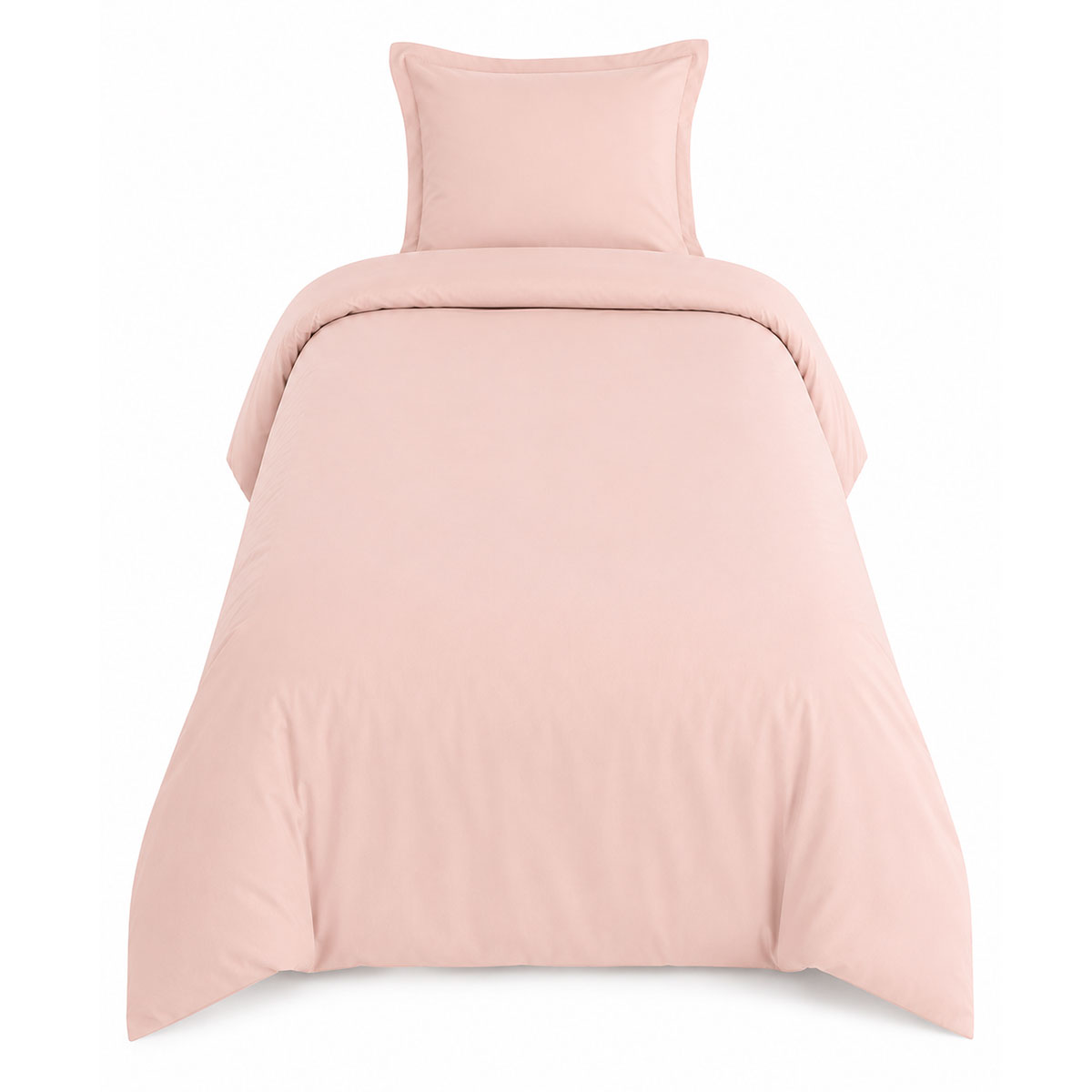 Housse de Couette 80 fils Coton percale 140 x 200 cm - Blush