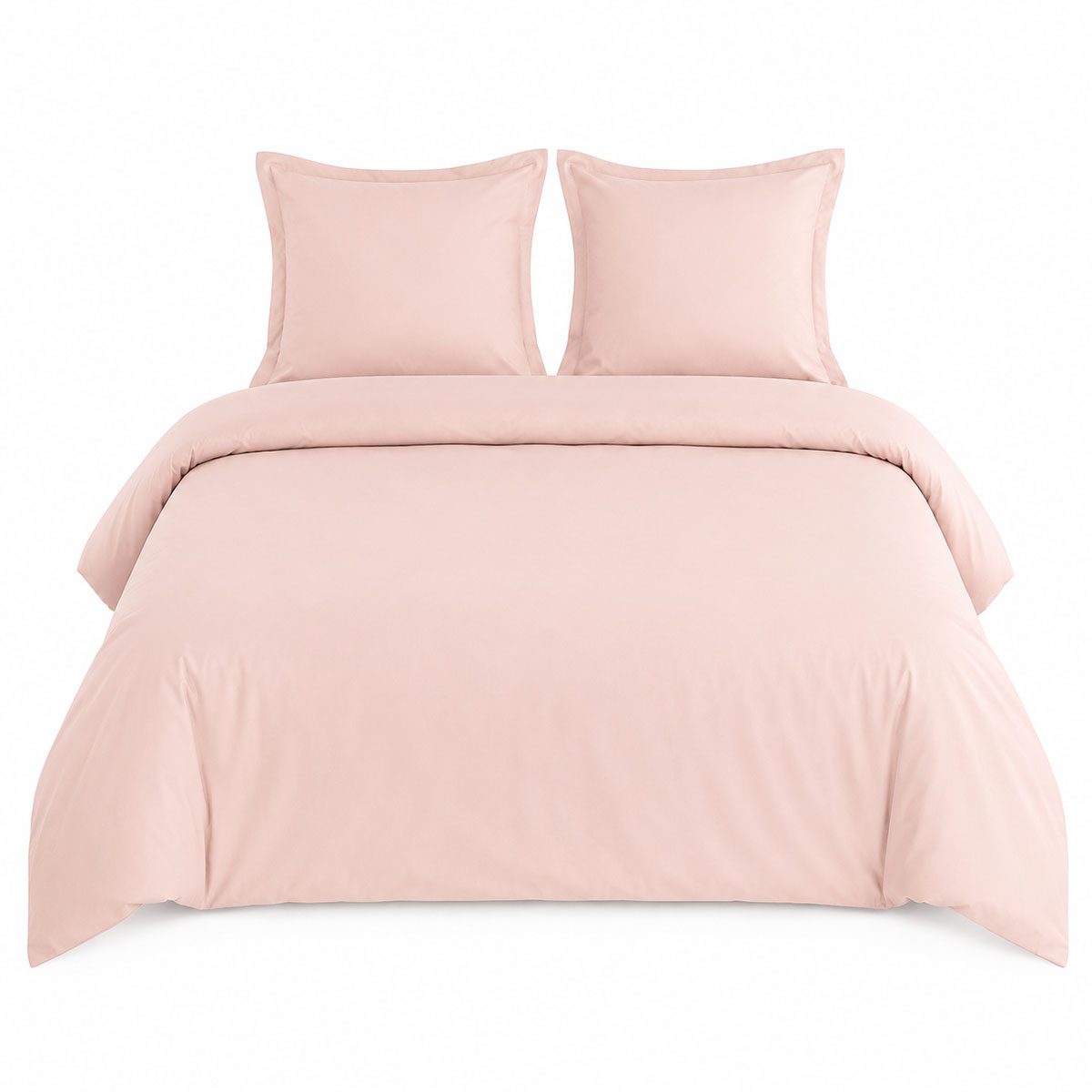 Housse de Couette 80 fils Coton percale 260 x 240 cm - Blush