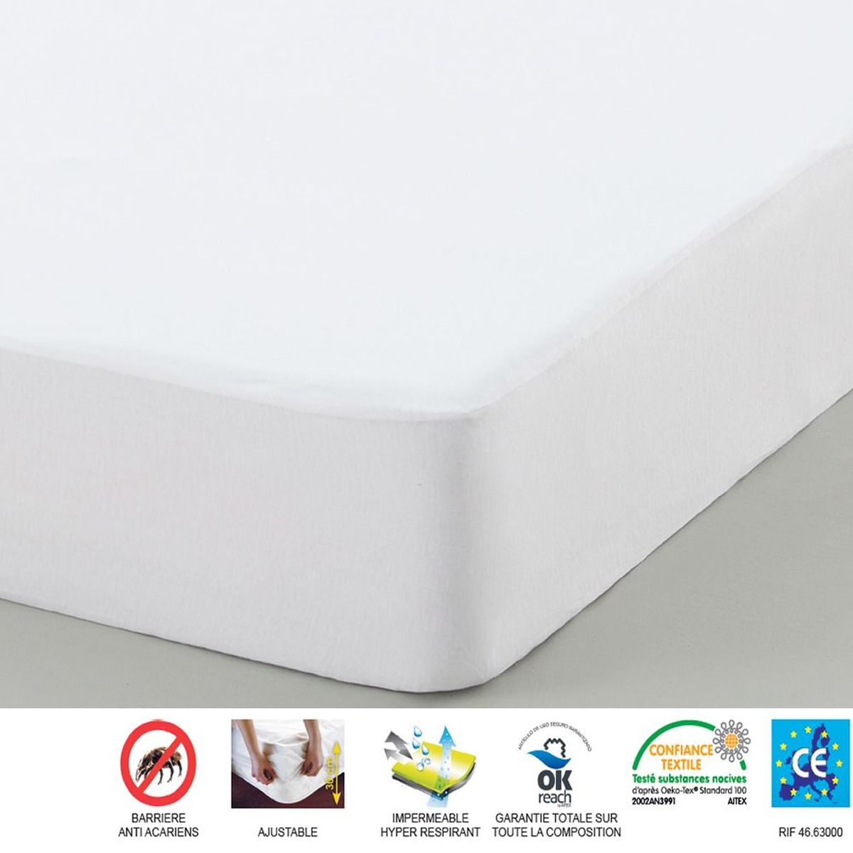 Protège matelas Imperméable respirant - Alèse 160 x 200 x 30 cm