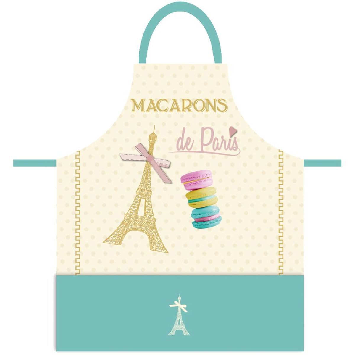 Tablier adulte en coton  - Les Macarons de Paris