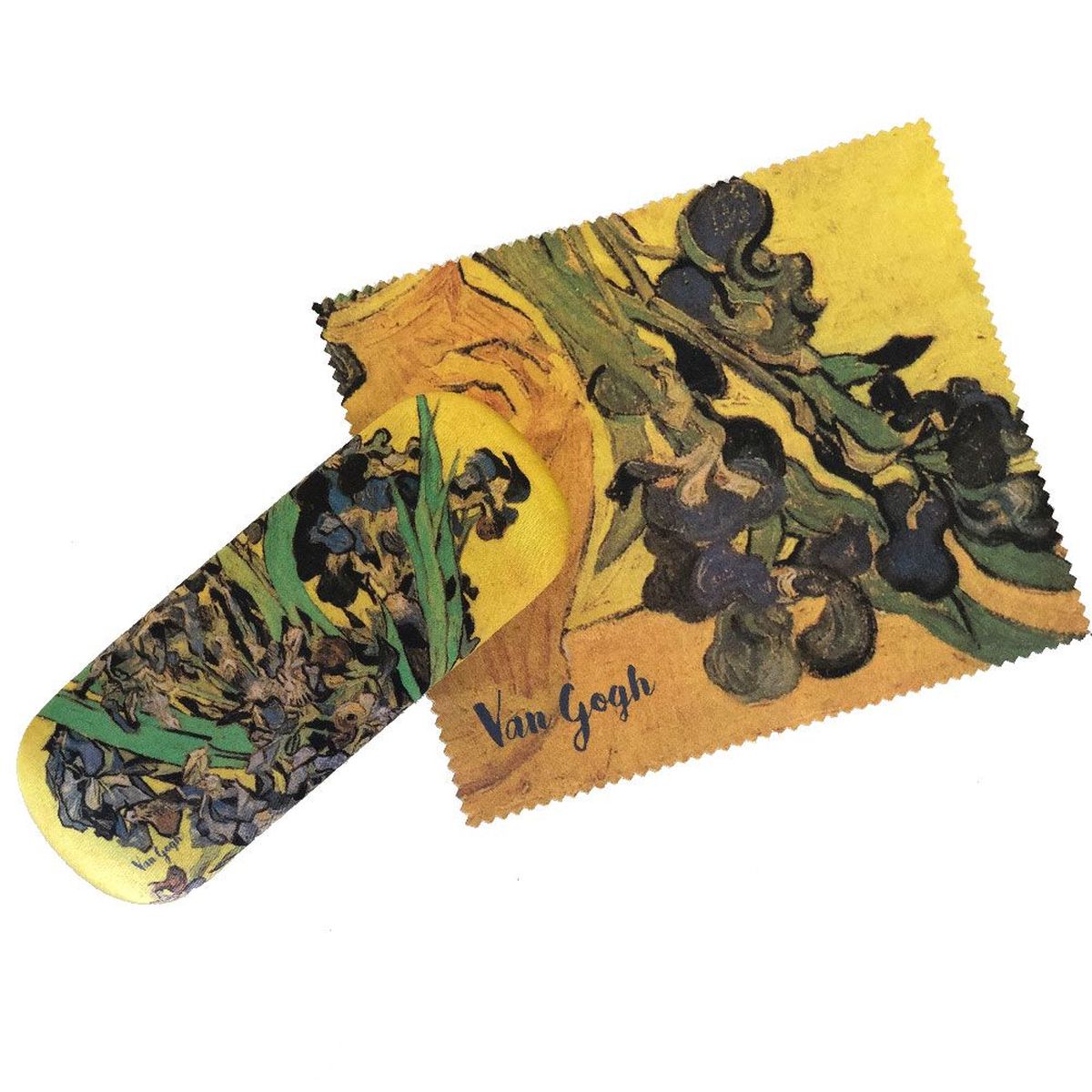 Etui  lunettes et Microfibre Van gogh - Iris Jaune