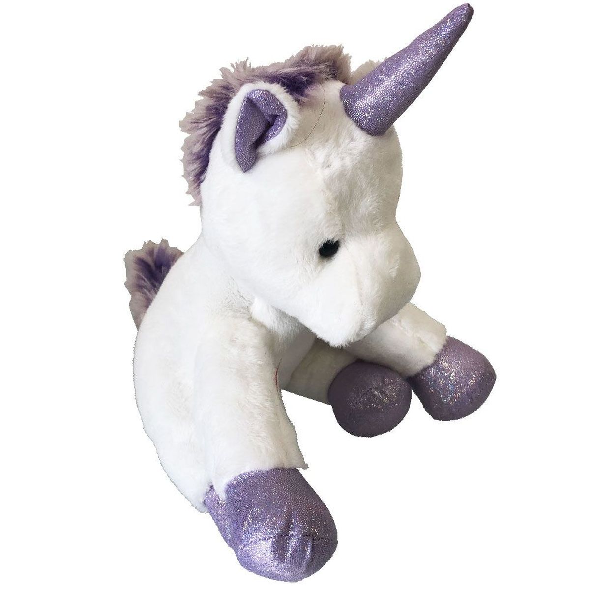 Peluche Gund Licorne Blanc et Parme paillet 11 cm