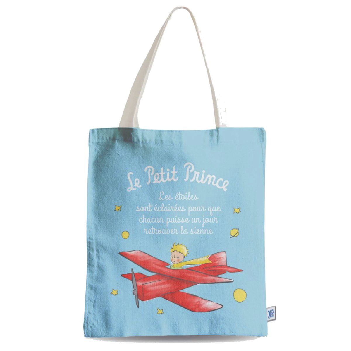 Sac cabas coton Le Petit Prince de St Exupry - L'avion