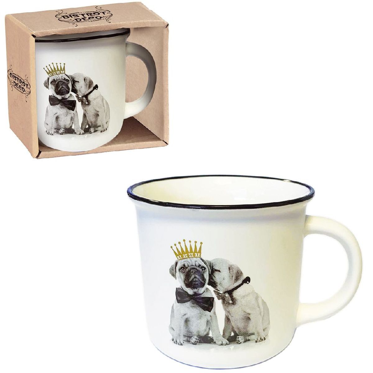 Mug Chiots Bouledogues Français Blanc Tasse mug vaisselle déco cadeau