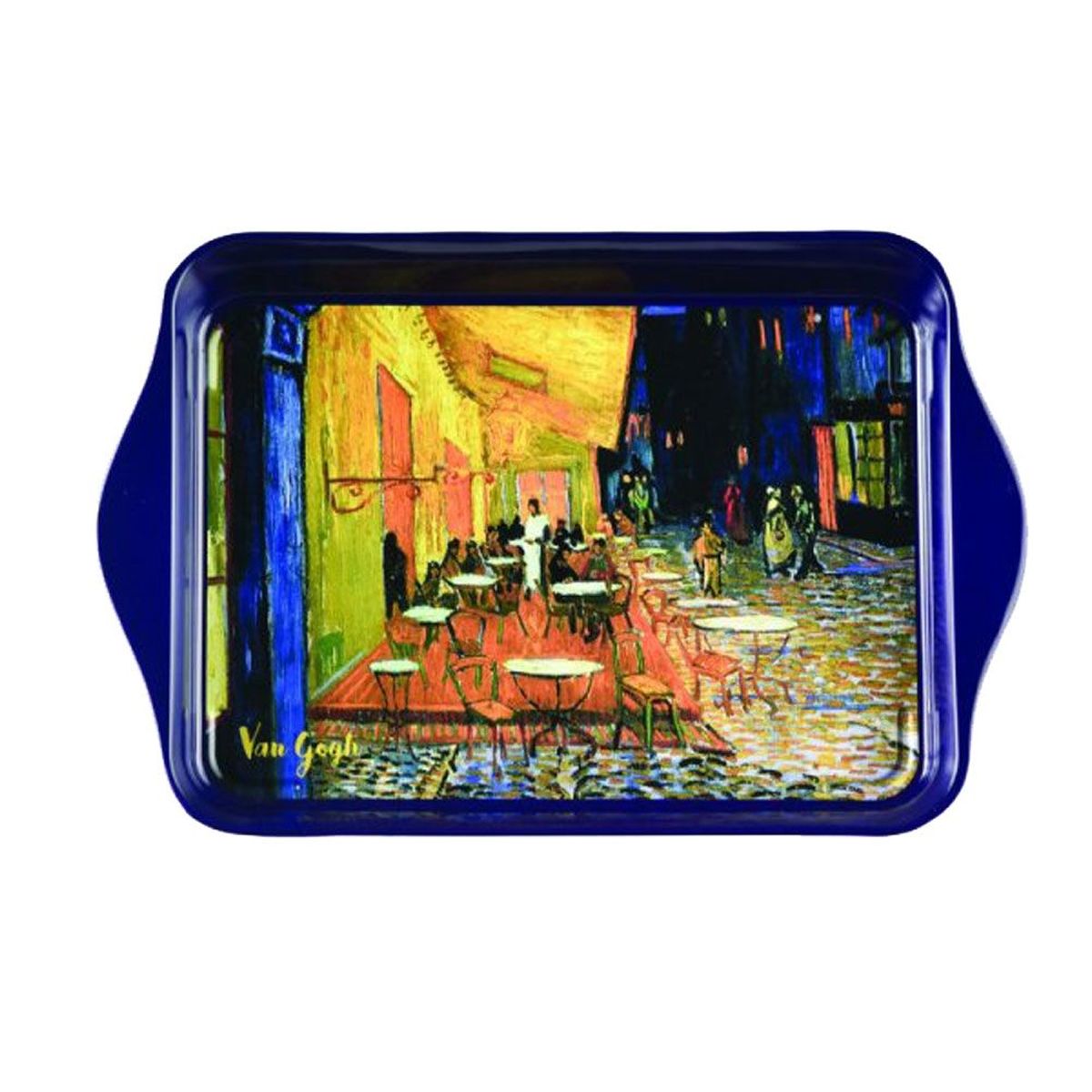 Mini plateau Van Gogh - Terrasse du Caf le Soir - 21 x 14 cm