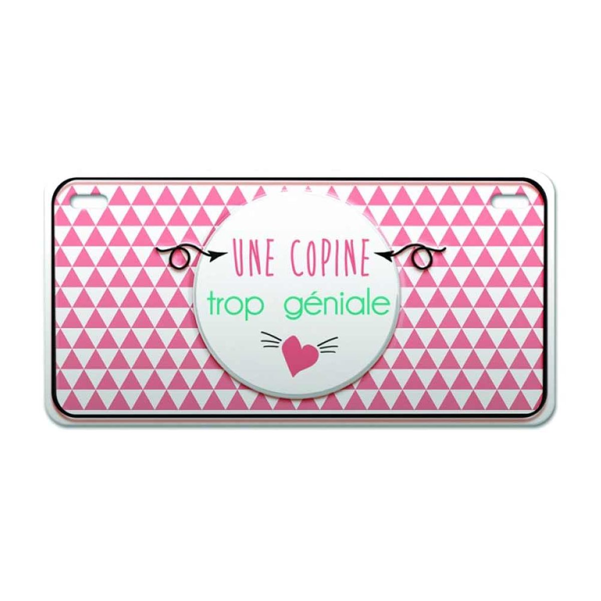 Magnet Une copine trop gniale - mini plaque mtal