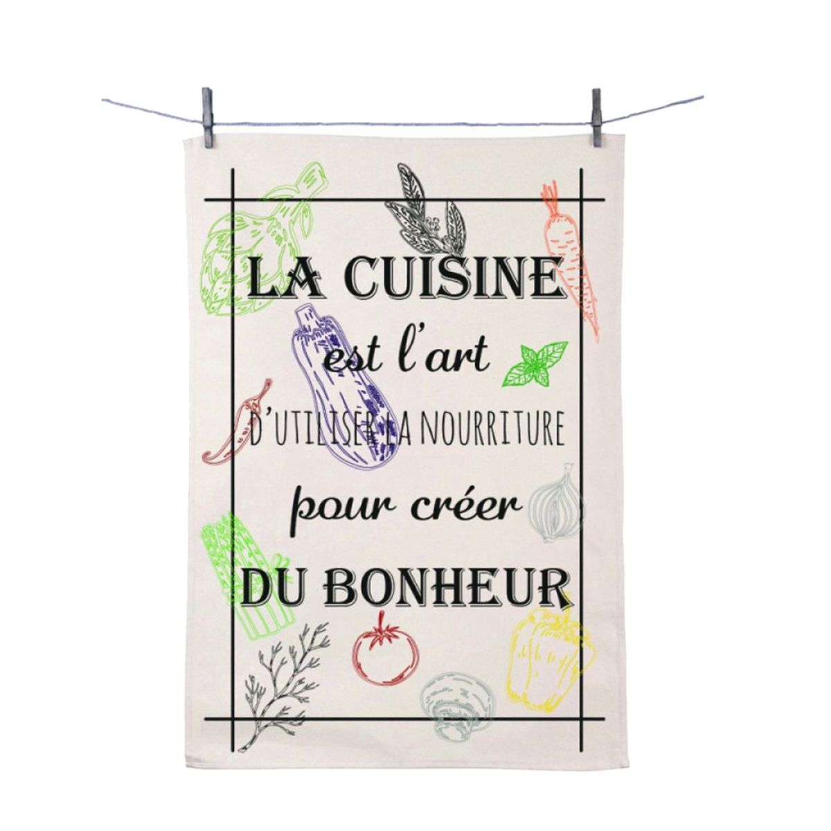 Torchon La cuisine est l'art.. - 50 x 70 cm