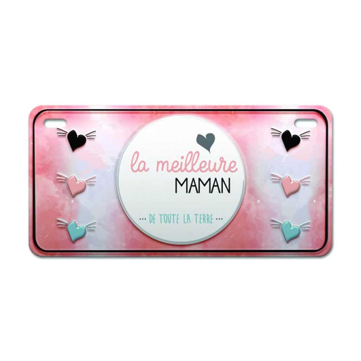 Magnet La Meilleure Maman de toute la terre - mini plaque mtal