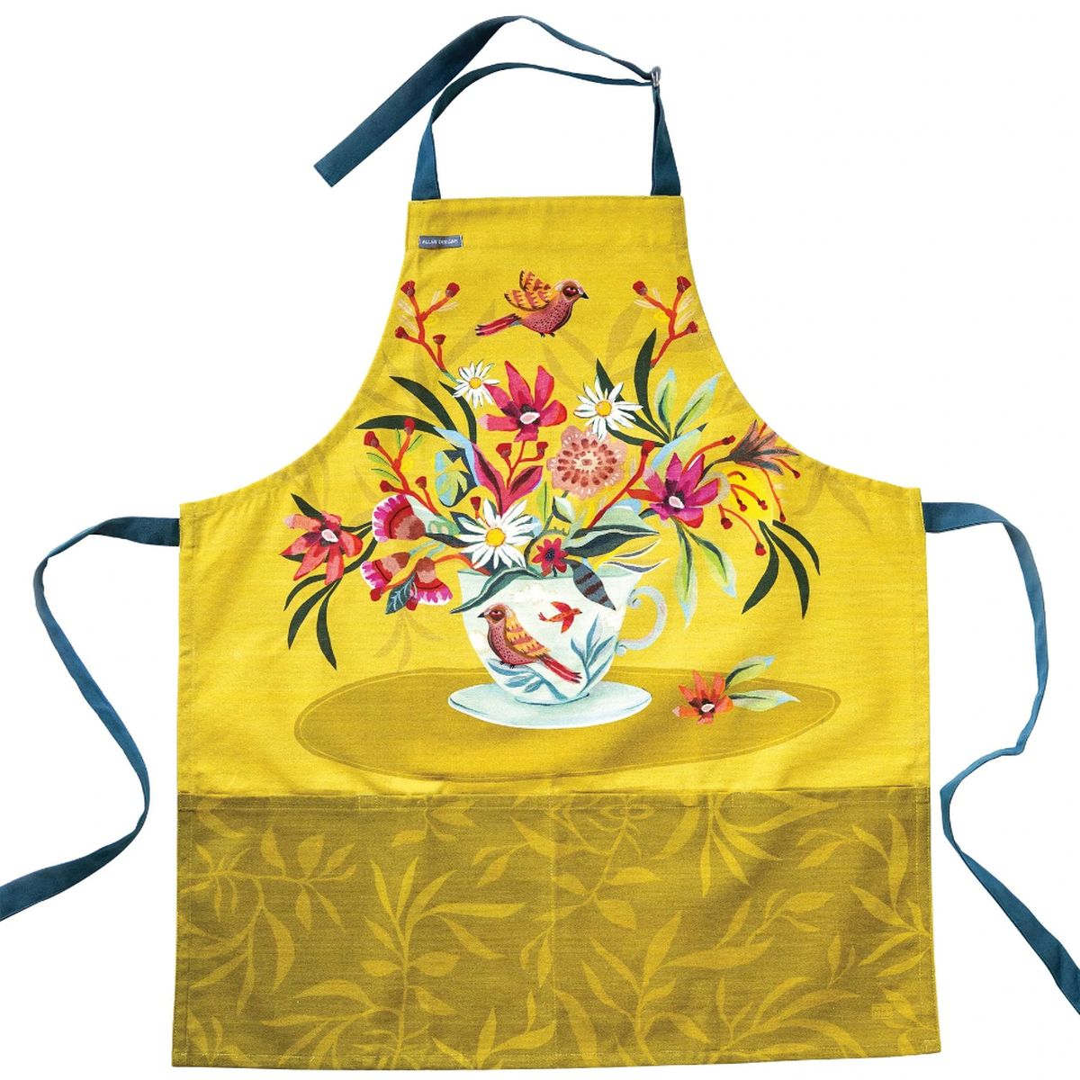 Tablier pour adultes Oiseaux et tasse de th Allen Designs