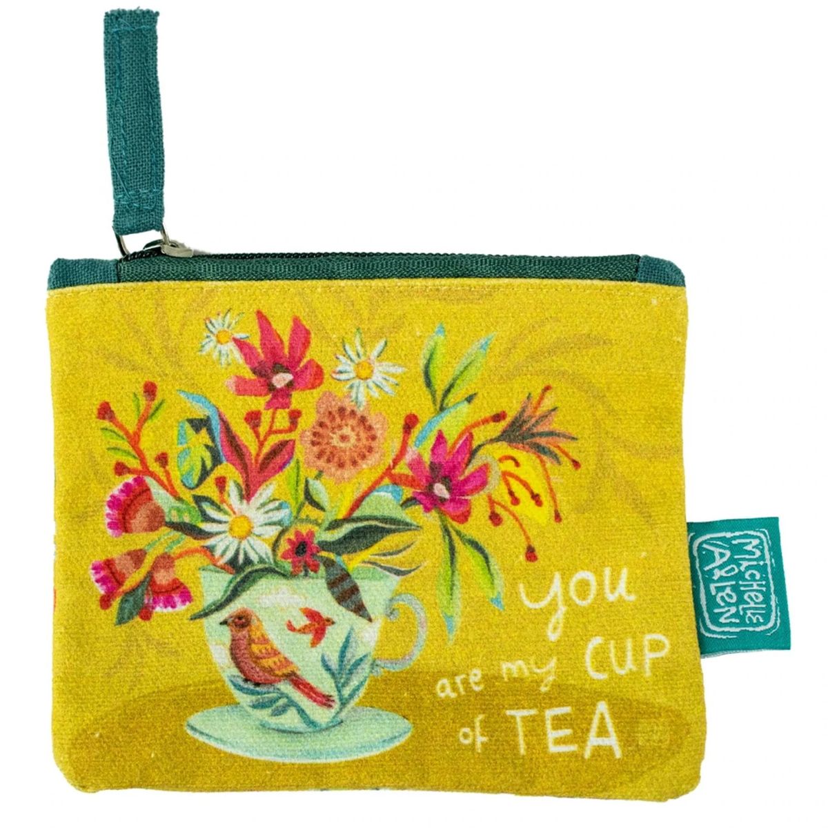 Porte Monnaie Oiseaux et Tasse de th Allen Designs - 11 x 14 cm