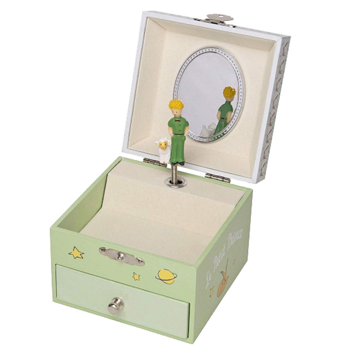 Boite  bijoux musicale Le petit Prince Modle Vert