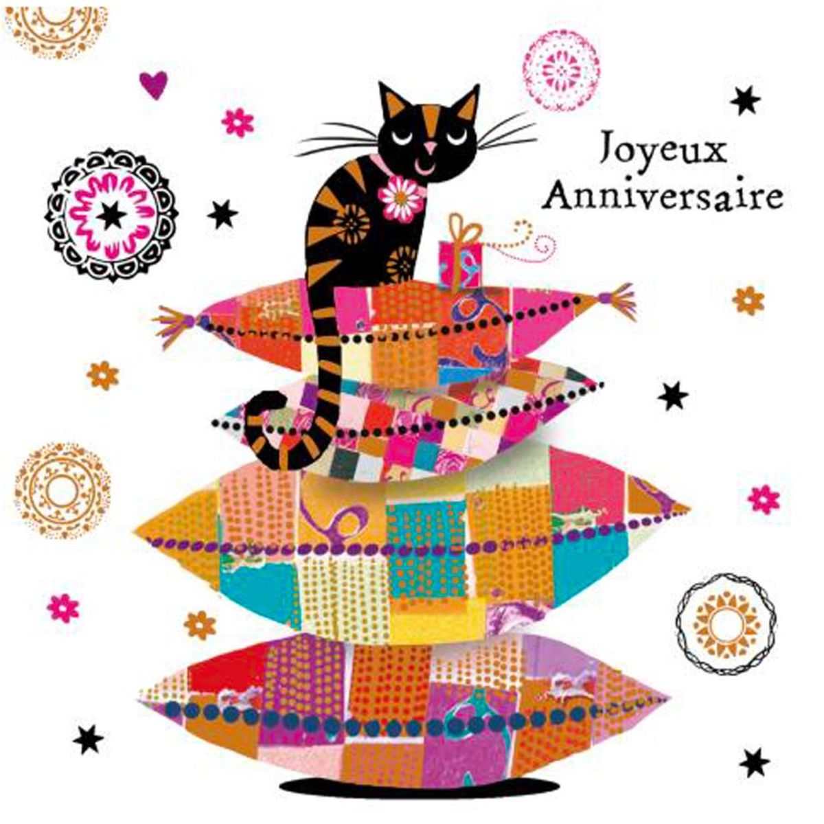 Carte Anniversaire Enfant 2 ans Chat & Sourie