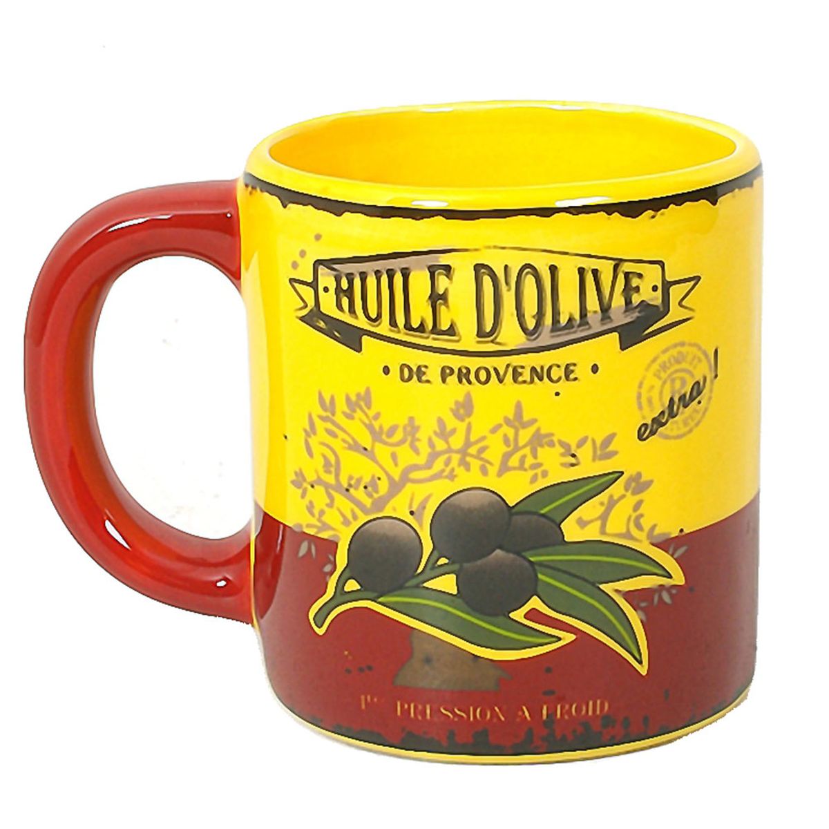 Mug Huile d'Olive de Provence en Faence 9 cm
