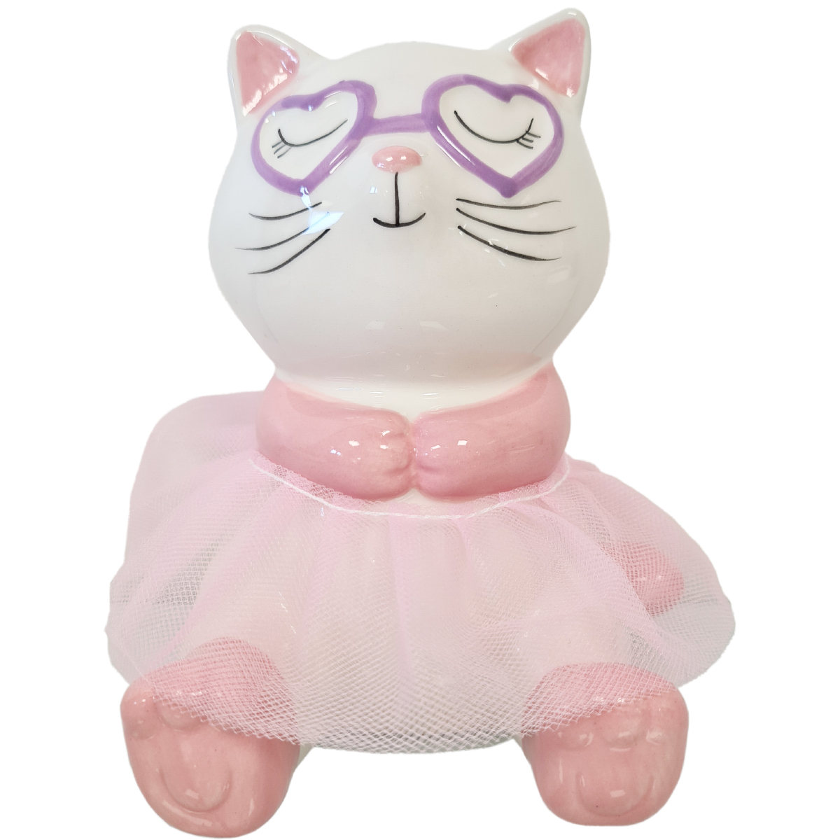 Tirelire Chatte ballerine en cramique