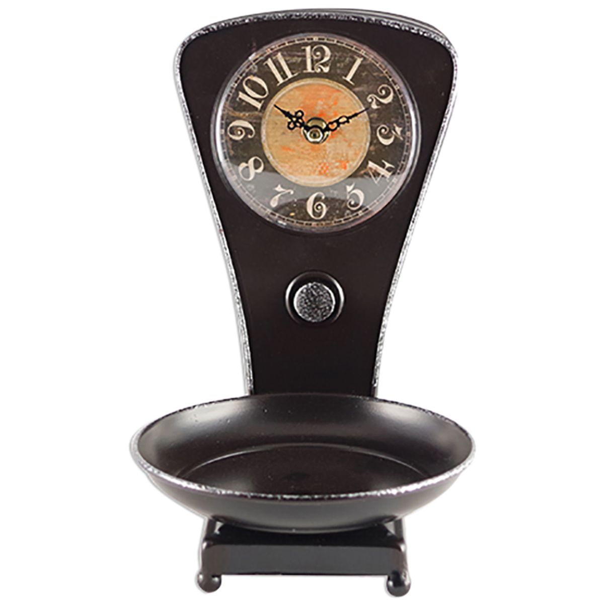 Horloge Balance en mtal patin marron