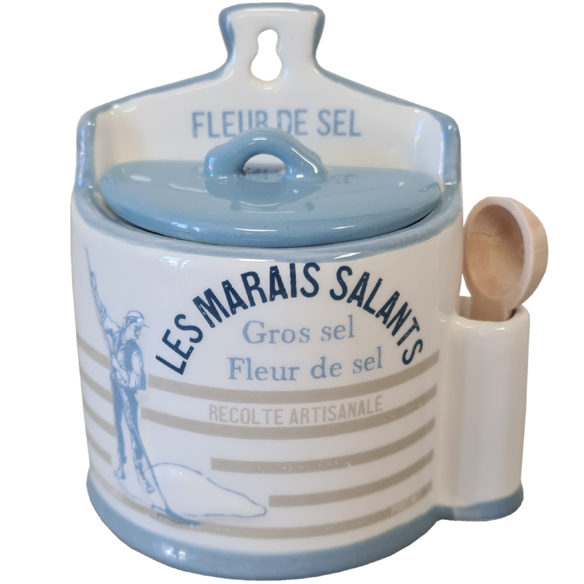 Pot  gros sel avec cuillre de bois Collection Selena