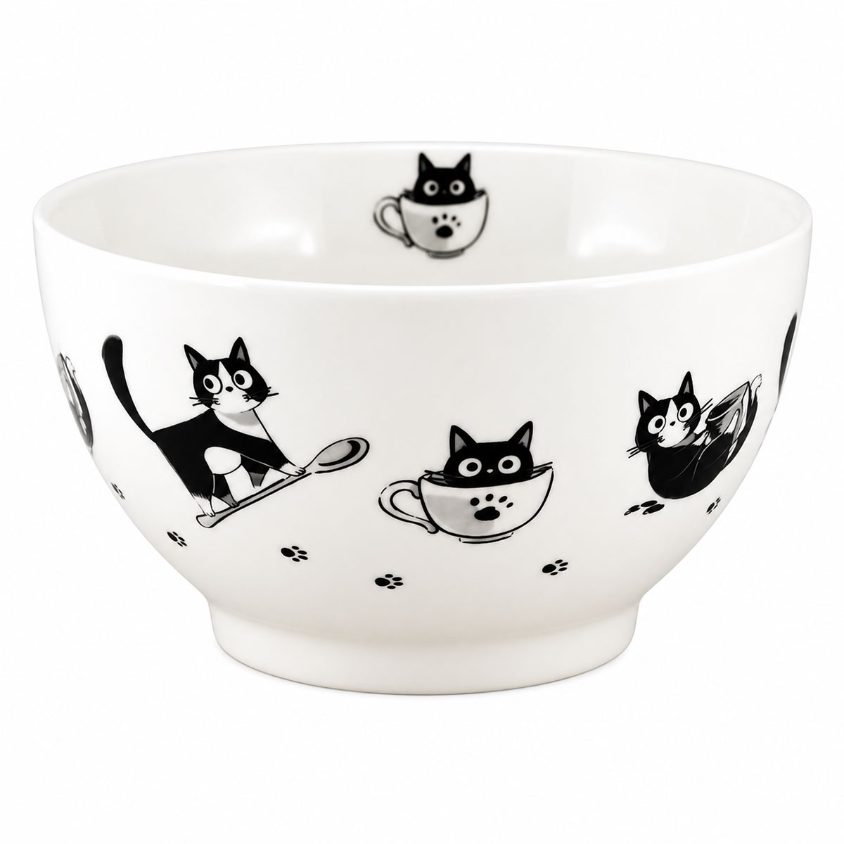 Bol en porcelaine Chats noirs 480 ml
