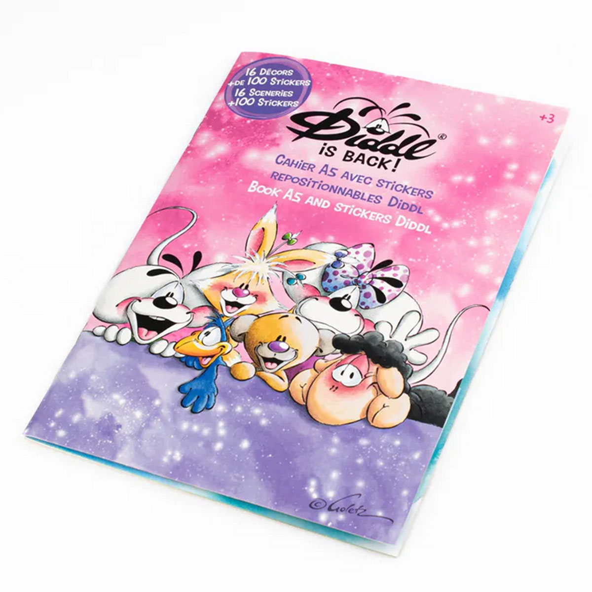 Cahier avec stickers repositionnables Diddl  Format A5