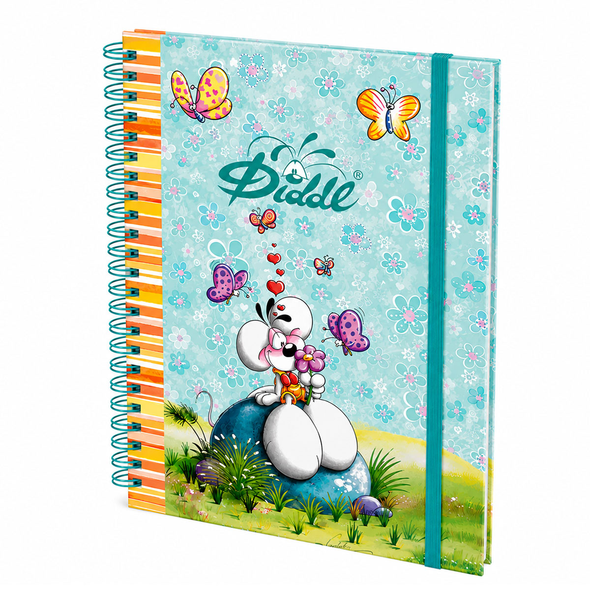 Cahier � spirale A5 Diddl bleu 80 pages