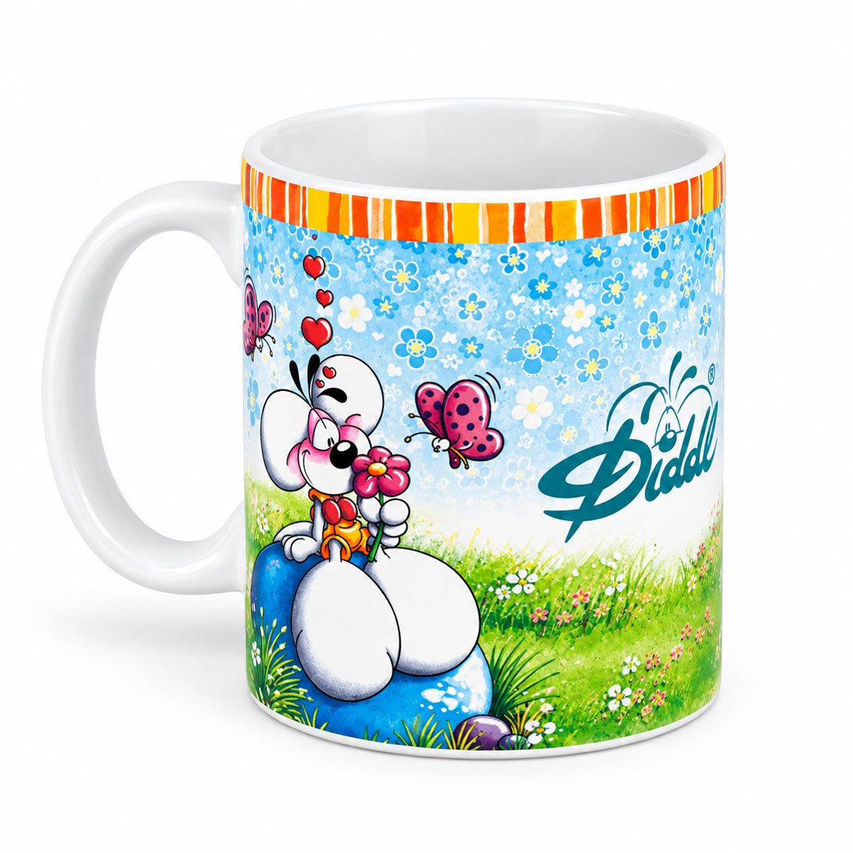 Mug Diddl bleu en c�ramique 325 ml avec ses amis