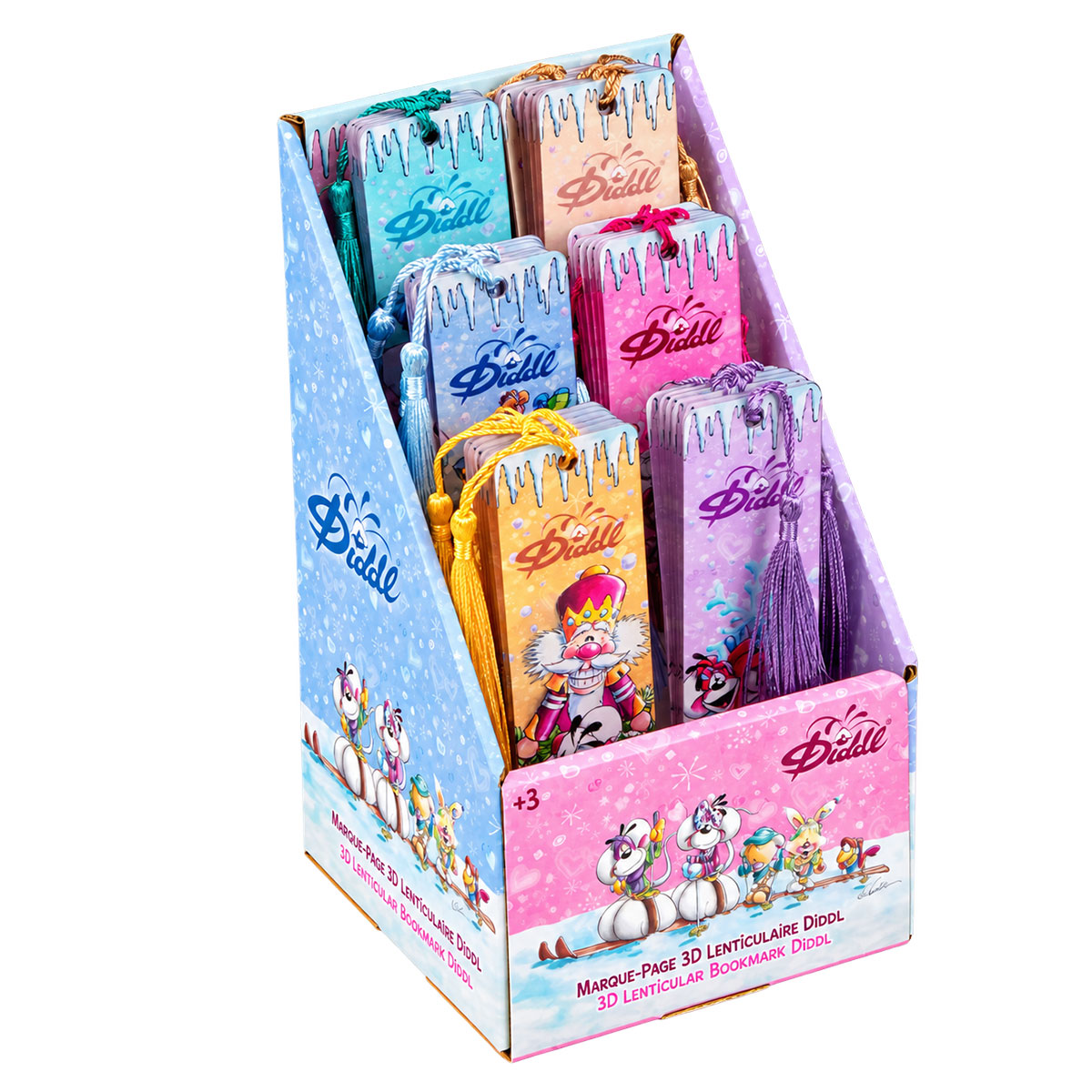 Marque-page 3D Diddl � pompon � 1 unit�, couleur al�atoire