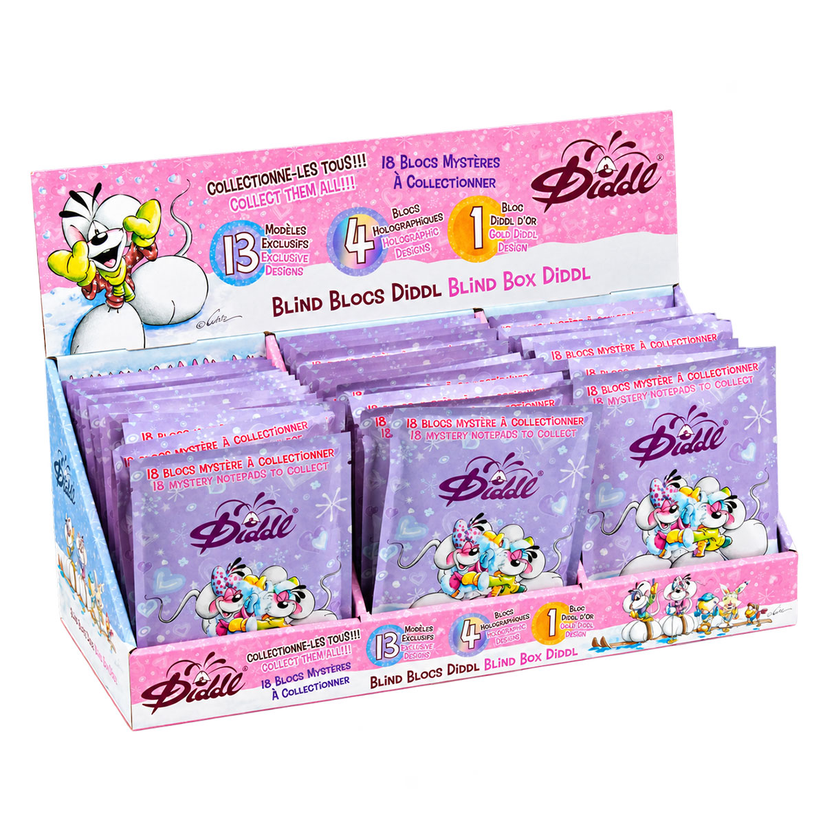 Bloc-notes Diddl hiver A7 collector � 1 pochette surprise