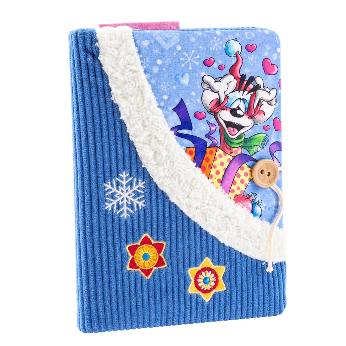 Carnet A6 Diddl hiver bleu � couverture douce