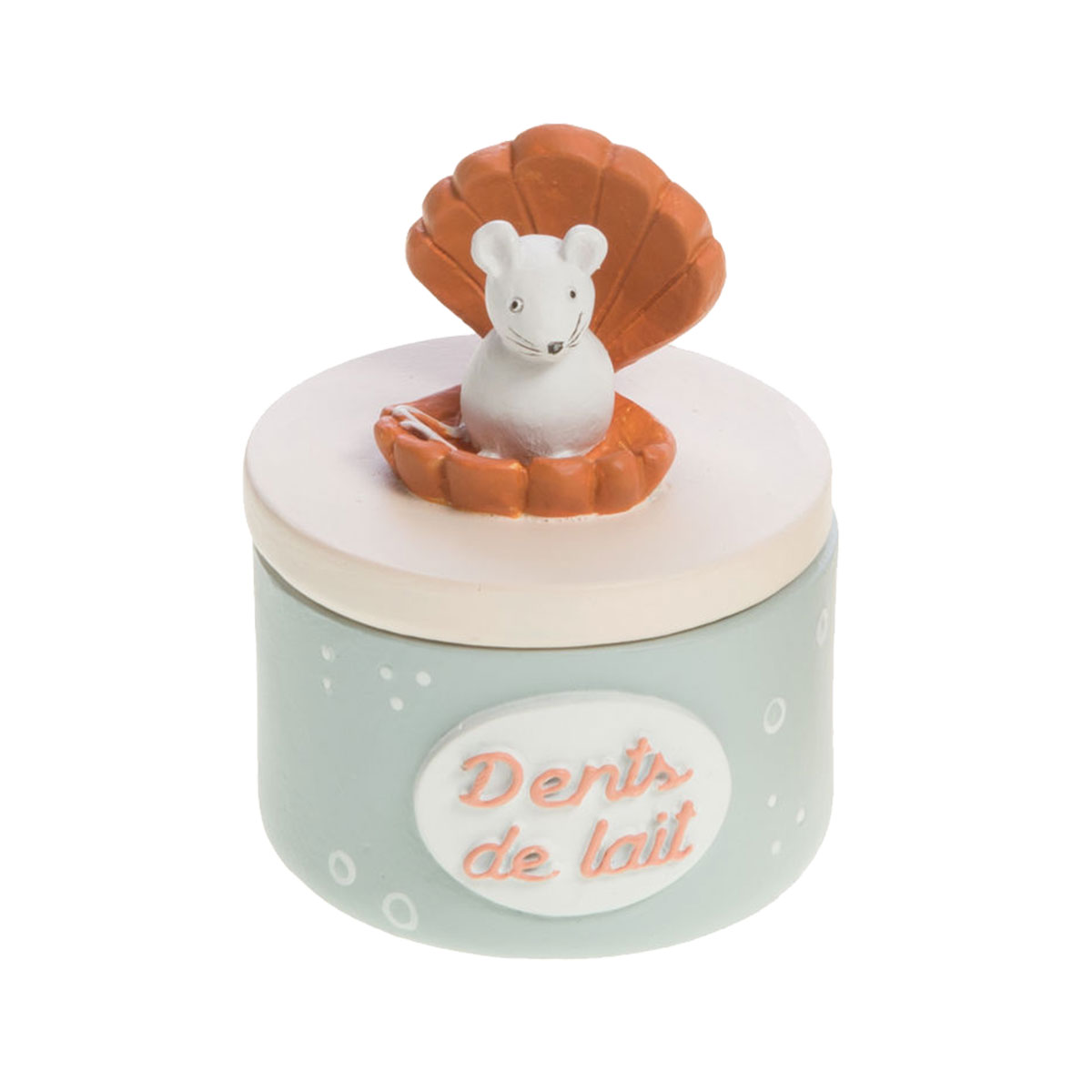 Petite bote  dents de lait - Modle souris dans un coquillage