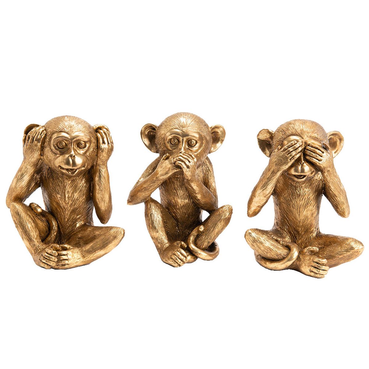 Figurines Singes - Rien dit, Rien vue, Rien entendu 24 cm