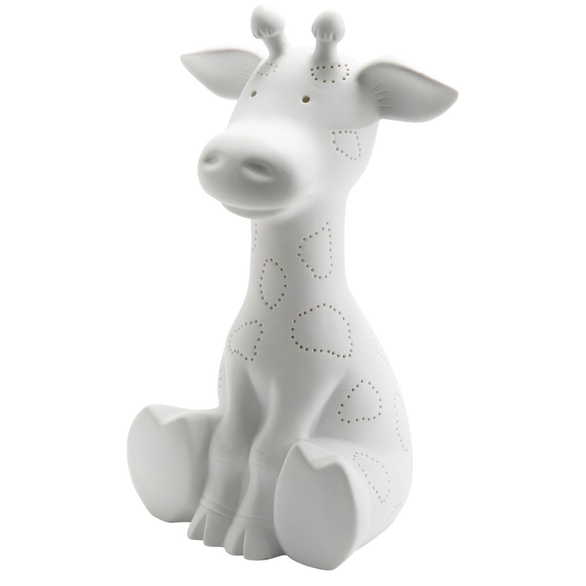 Lampe Adorable Girafe en porcelaine blanche 30 cm