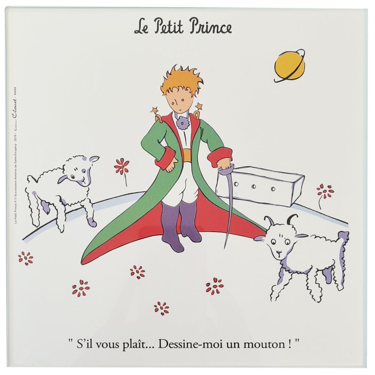 Dessous de plat Le petit Prince en verre - Dessine moi un mouton