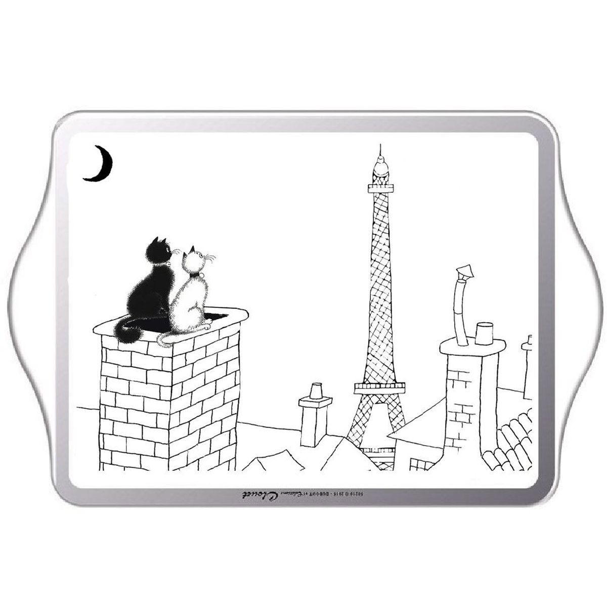 Lot de 3 torchons Dubout Les chats brodé blanc 40 x 60 cm Winkler